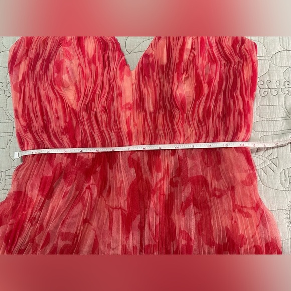 NEW Hutch Print Pleated Sleeveless Maxi Dress Sz 6 Red - Picture 8 of 14